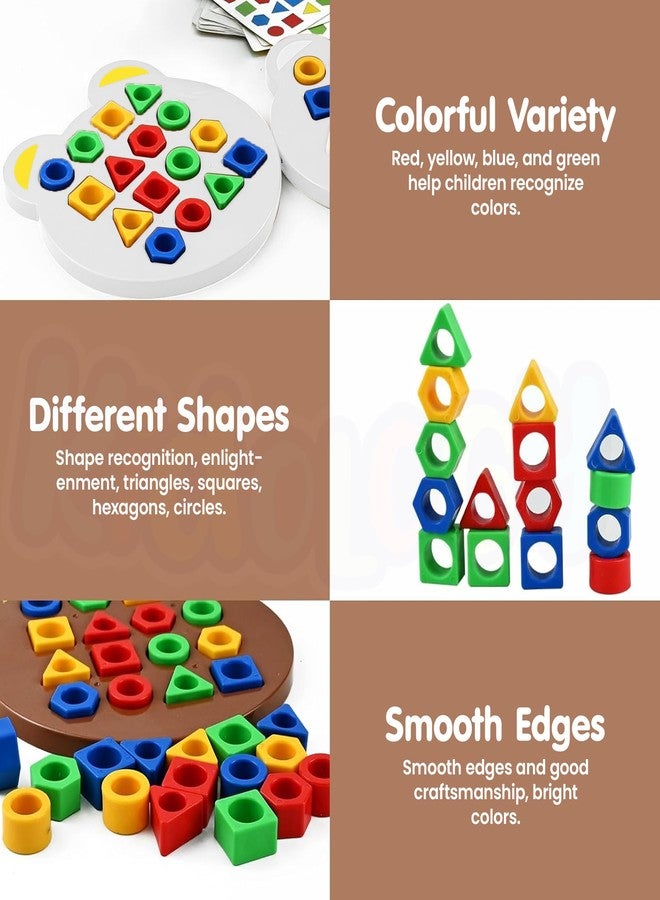 Kidology Geometric Shape and Color Matching Puzzle Board Game for Kids 3+ Years | Sensory Educational, Fun and Learning Toy for Children | Ideal for Gifting (Without Bell) - Image 3